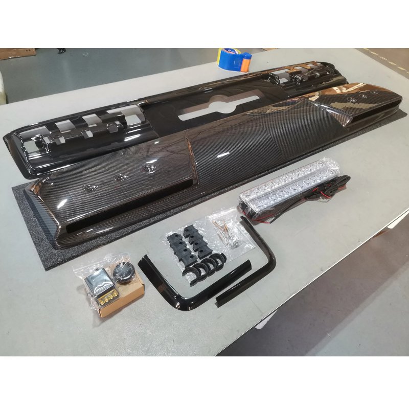 Upgrade G63 Kit B Style Dry Carbon Roof Wing Spoiler With Led Light For  W463A W464 G63 G500 G550 2019y+ Body Kit